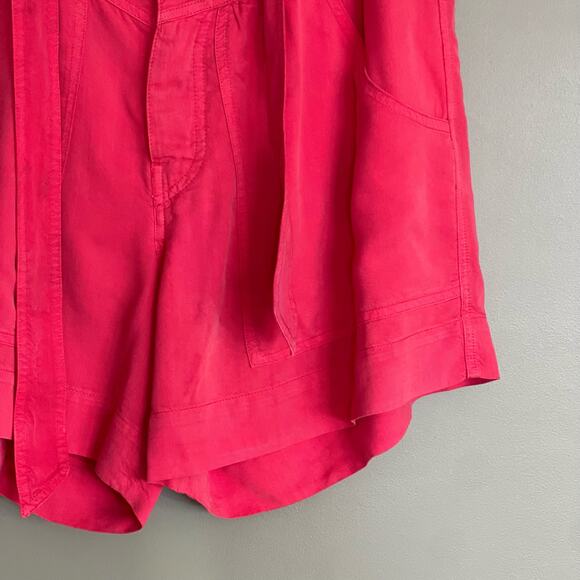 Isabel Marant Flink Suspender Shorts Pink Size Medium High Rise Chic Sexy Loose - Picture 8 of 16